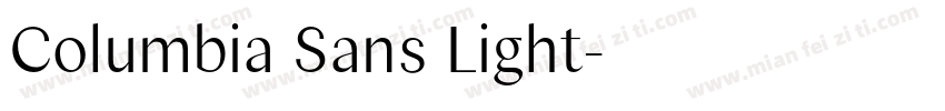 Columbia Sans Light字体转换